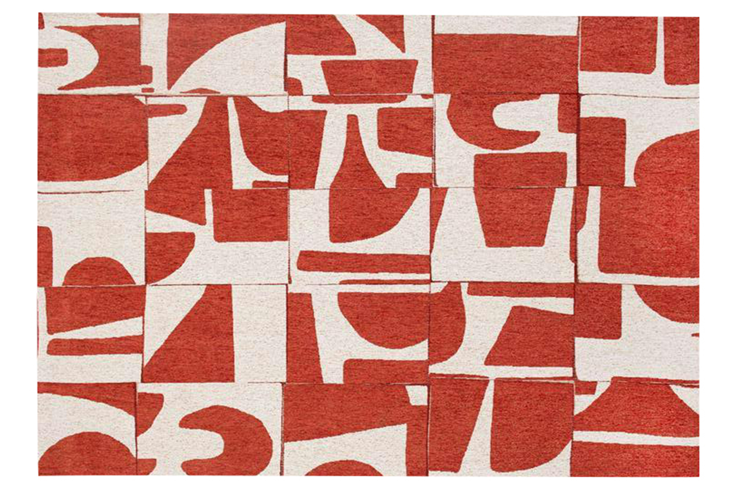 Louis De Poortere | Papercut | Indoor Eco Rug | Red/White | 170 x 240 cm