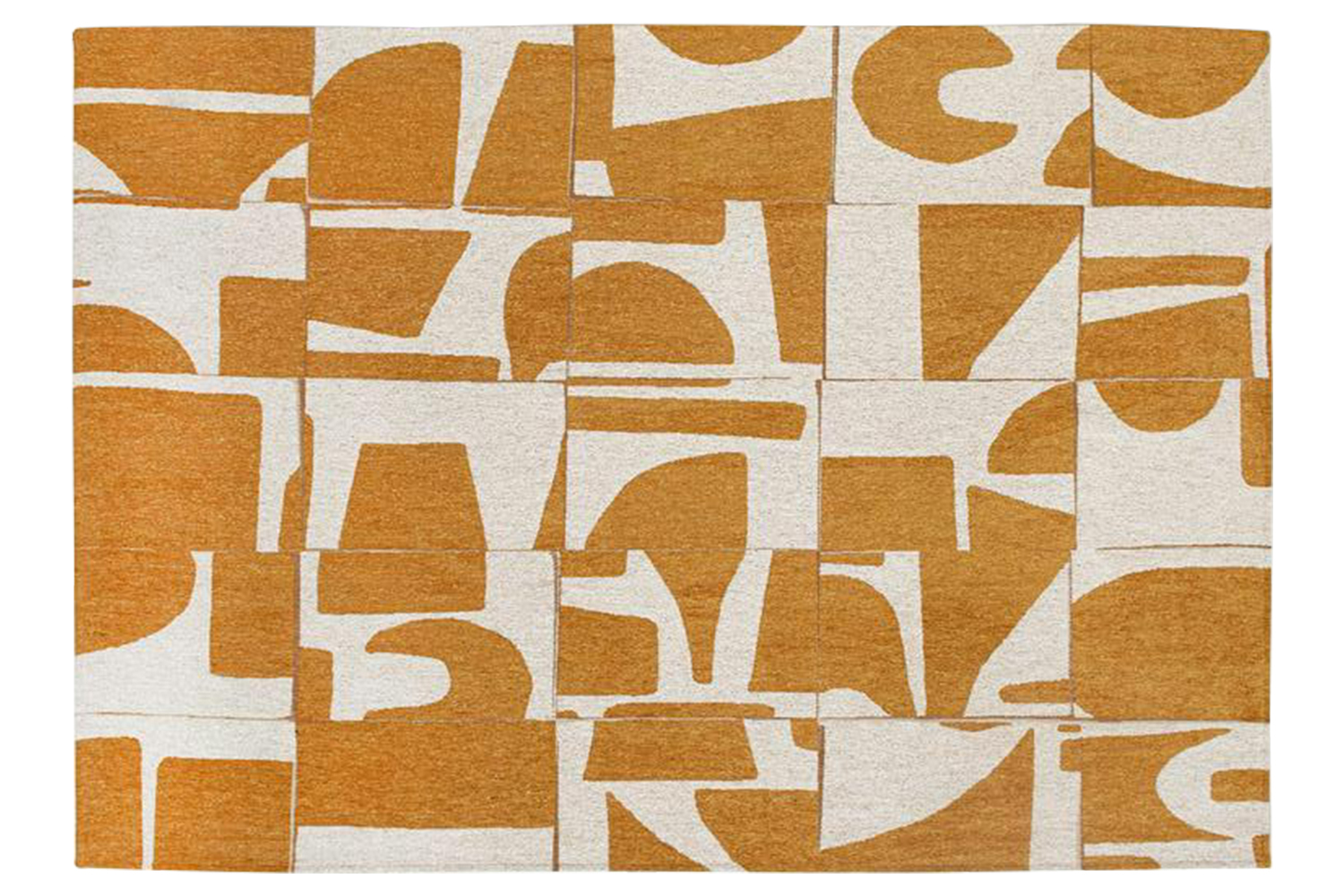 Louis De Poortere | Papercut | Indoor Eco Rug | Yellow/White | 140 x 200 cm