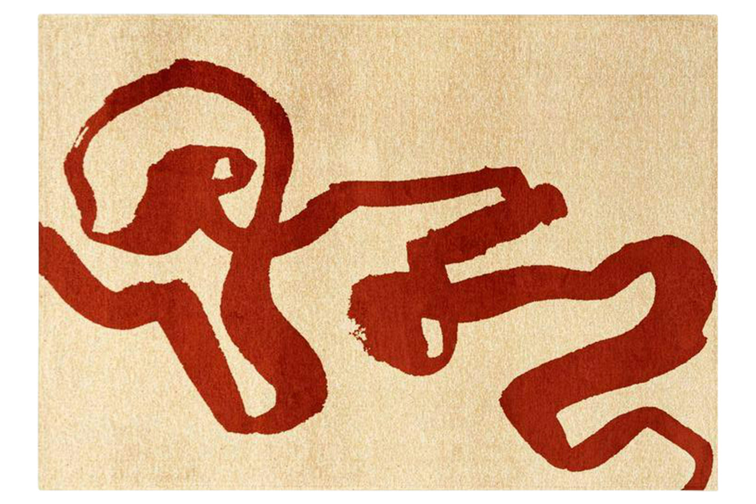 Louis De Poortere | Ribbon Imperial | Indoor Eco Rug | Red/Beige | 280 x 390 cm