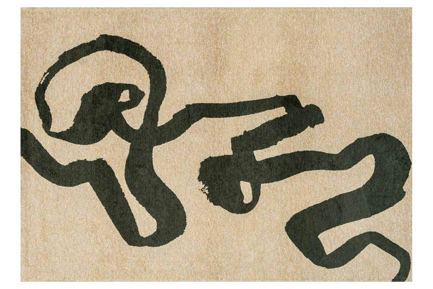 Louis De Poortere | Ribbon Garden Spirit | Indoor Eco Rug | Beige/Green | 280 x 390 cm