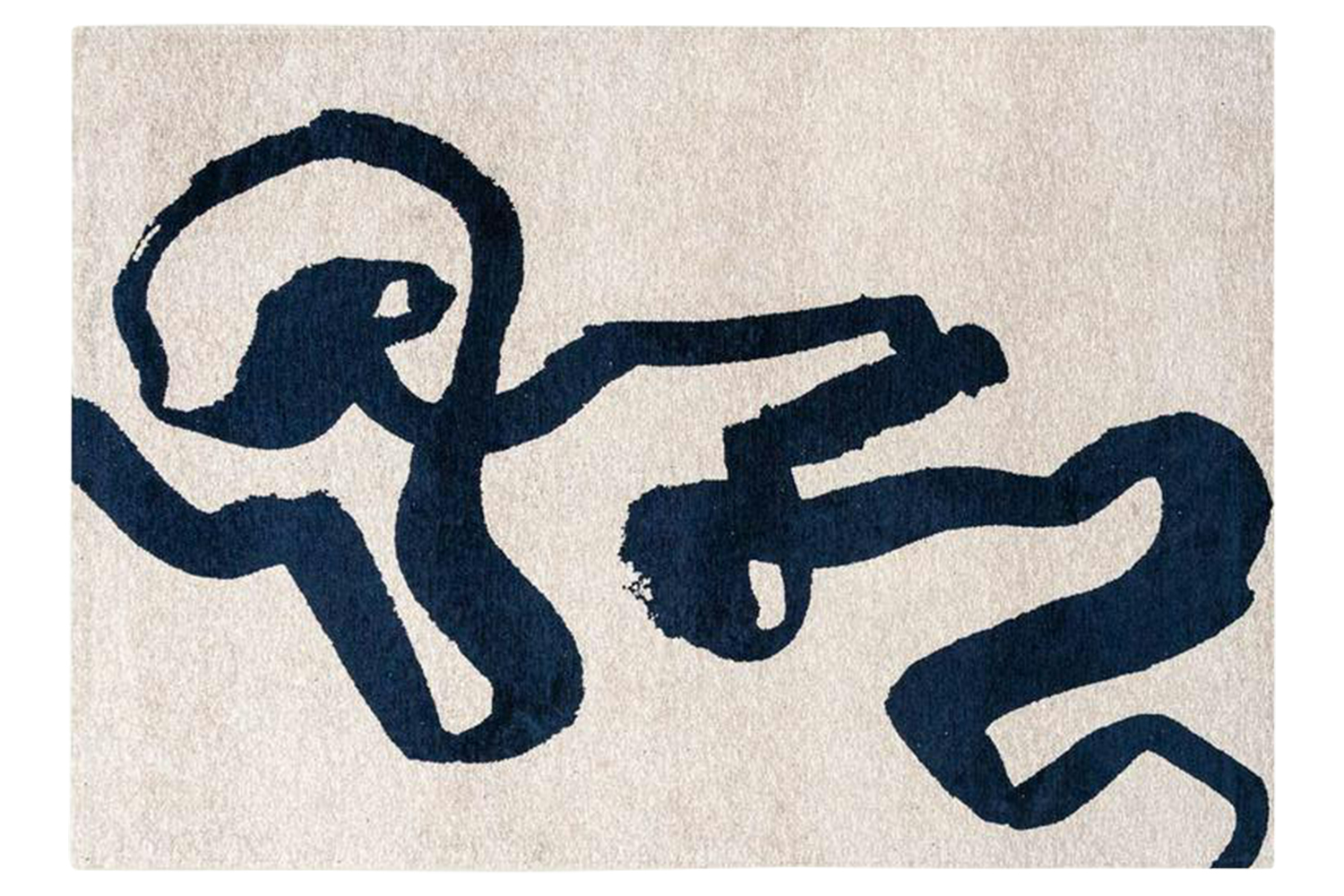 Louis De Poortere | Ribbon| Indoor Eco Rug | Blue/White | 280 x 390 cm