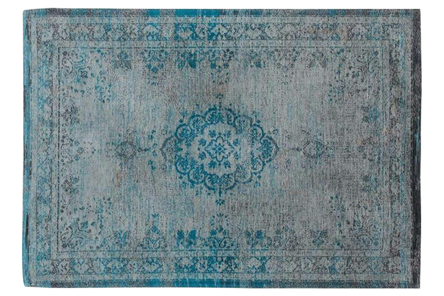 Louis De Poortere | Medallion Eco Rug | Grey/Blue | 170 x 240 cm