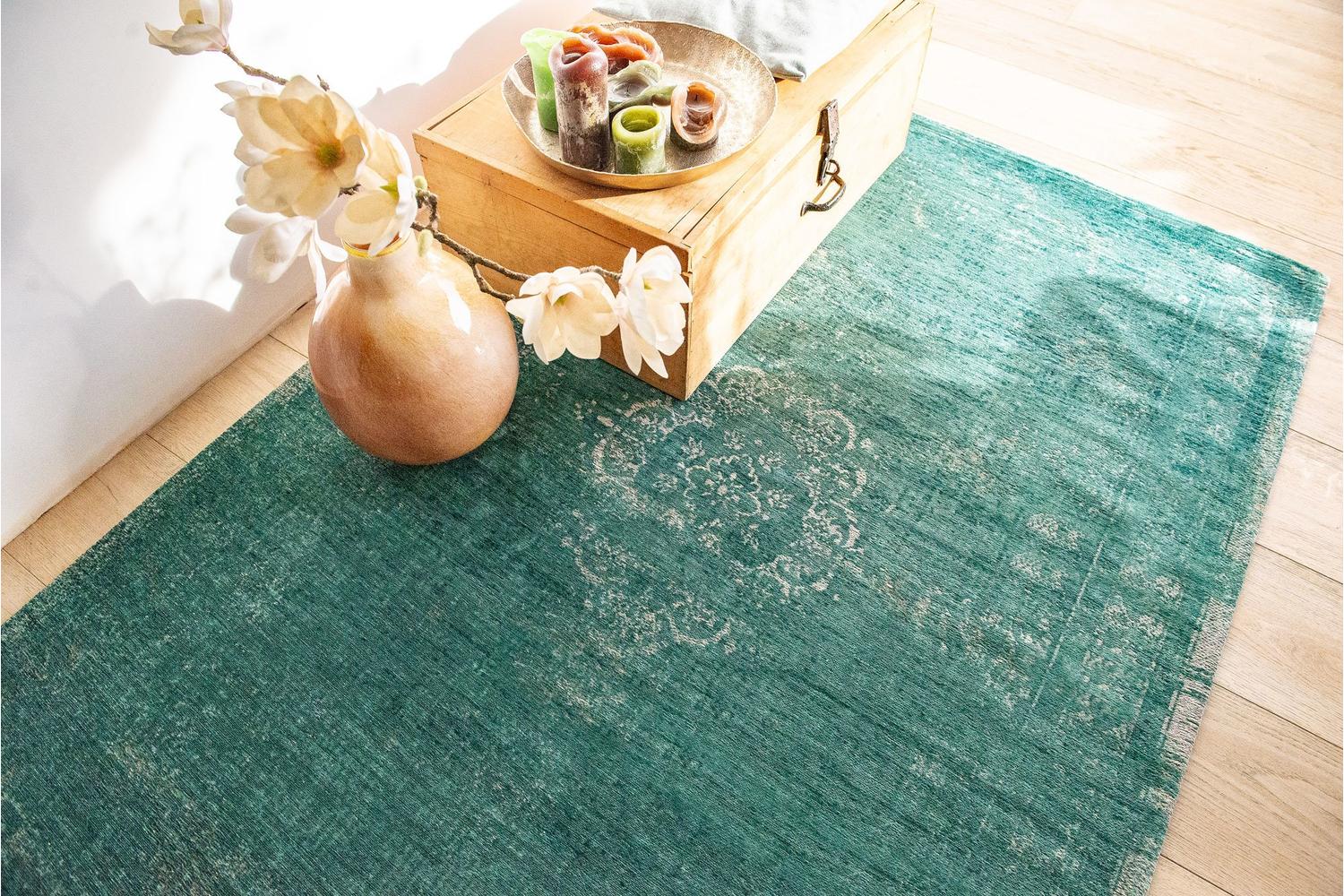 Louis De Poortere | Medallion Eco Rug | Green | 140 x 200 cm