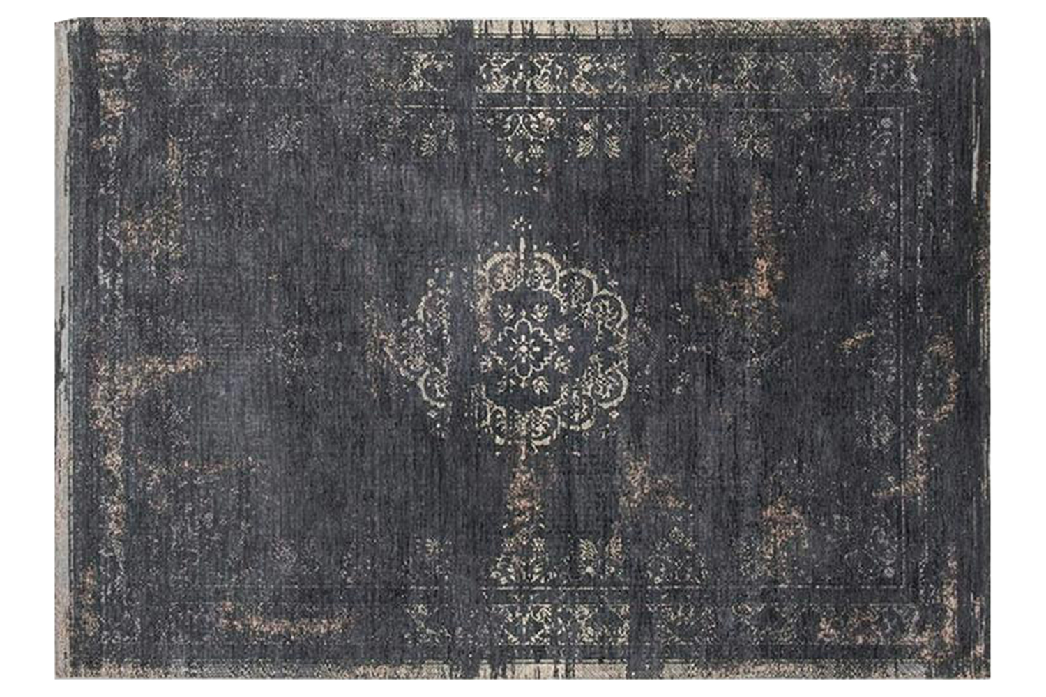 Louis De Poortere | Medallion Eco Rug | Black | 240 x 340 cm