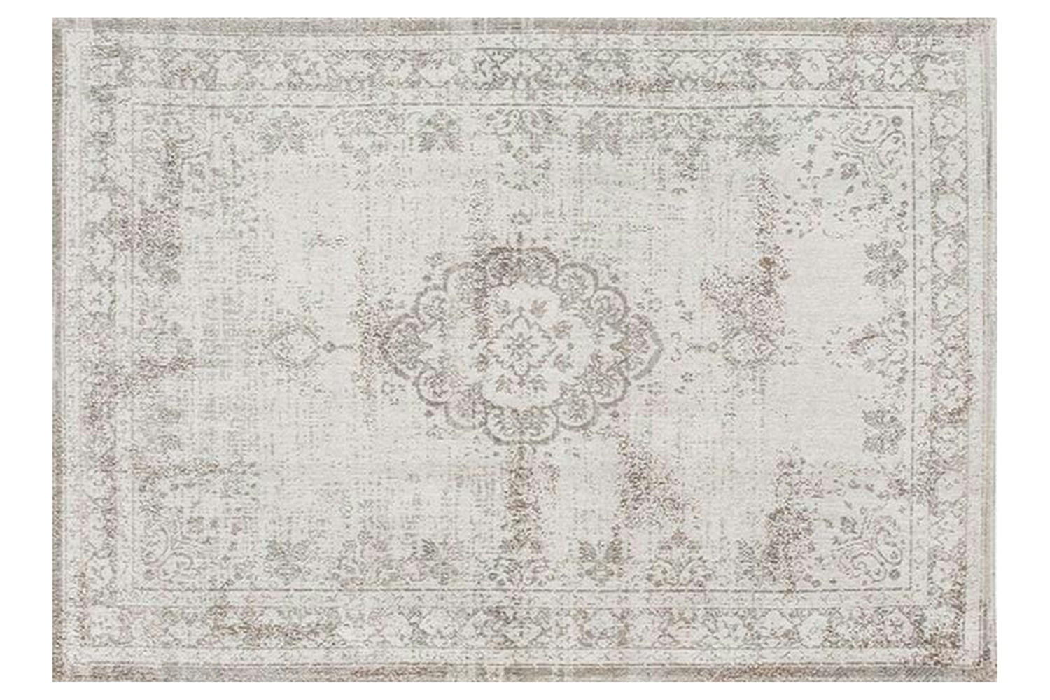 Louis De Poortere | Medallion Salt & Pepper Eco Rug | Beige | 80 x 150 cm