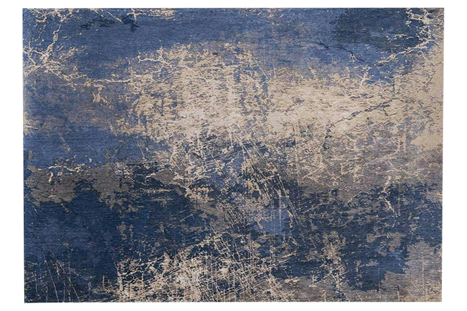 Louis De Poortere | Cracks Eco Rug | Blue | 80 x 150 cm