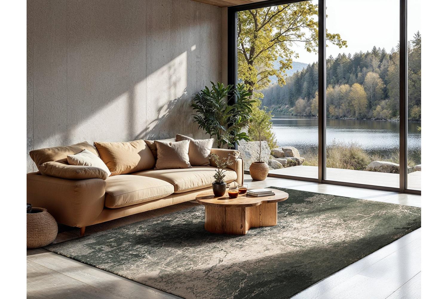 Louis De Poortere | Cracks Eco Rug | Green | 170 x 240 cm