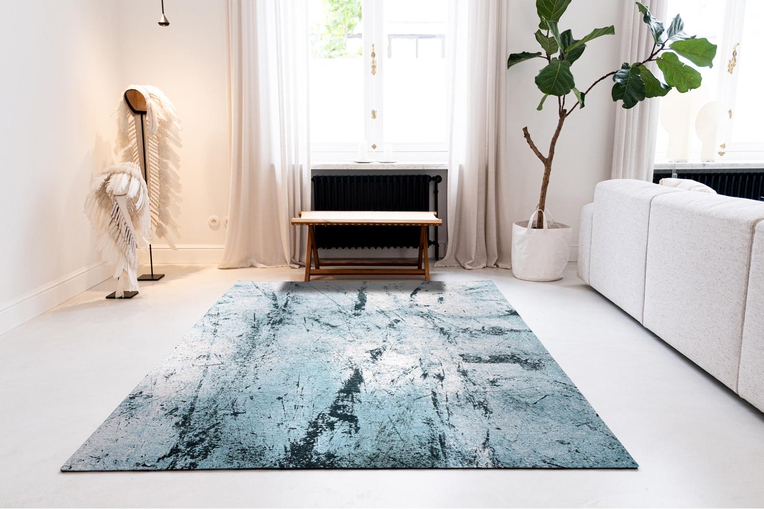 Louis De Poortere | Sol Dragonfly Eco Rug | Blue | 80 x 150 cm