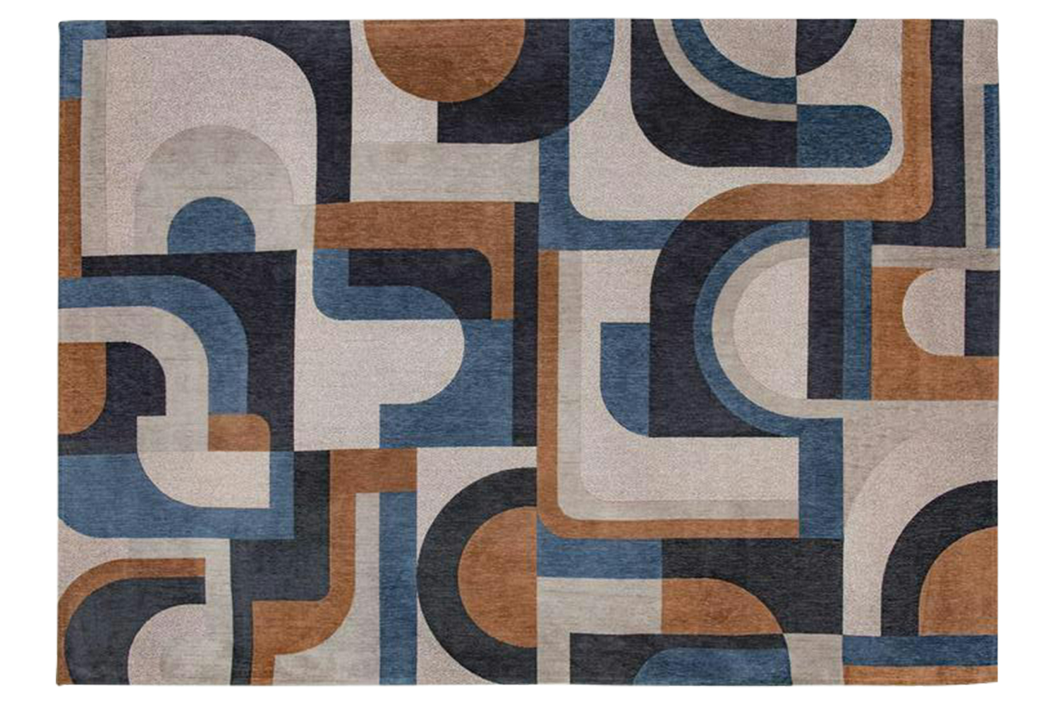 Louis De Poortere | Module Camel Blue Brown | Indoor Eco Rug | 80 x 150 cm