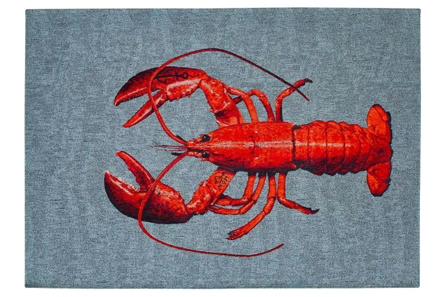 Louis De Poortere | Lobster Steam | Indoor Eco Rug | Red/Grey | 100 x 140 cm