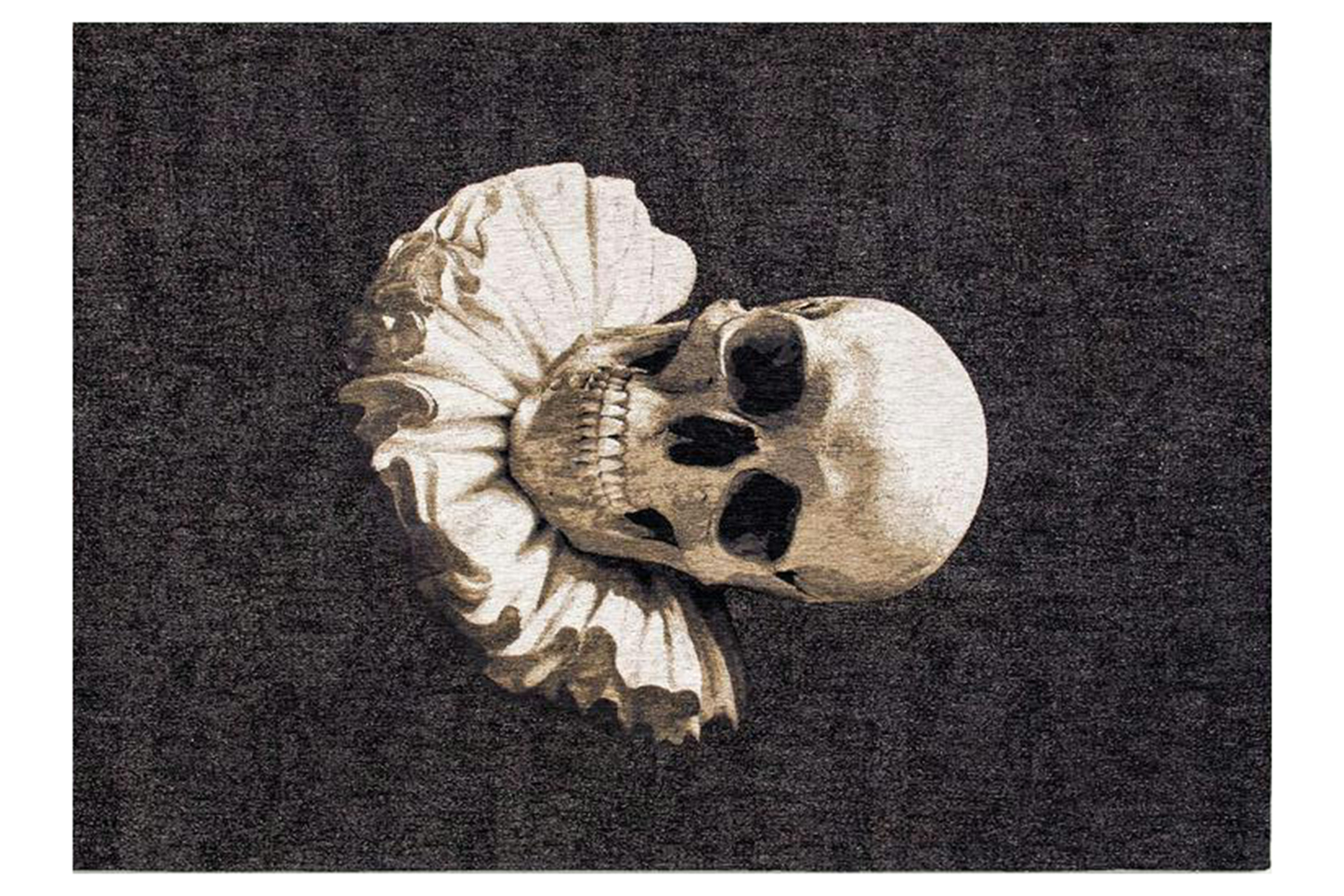 Louis De Poortere | Momento Mori Funny Bones | Indoor Eco Rug | Black | 240 x 340 cm
