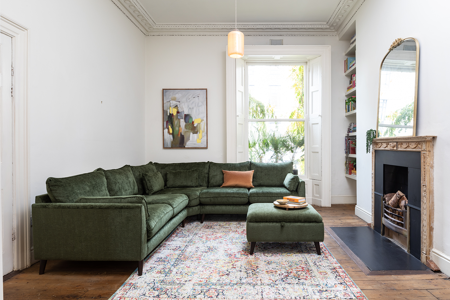 Petra Footstool | Olive