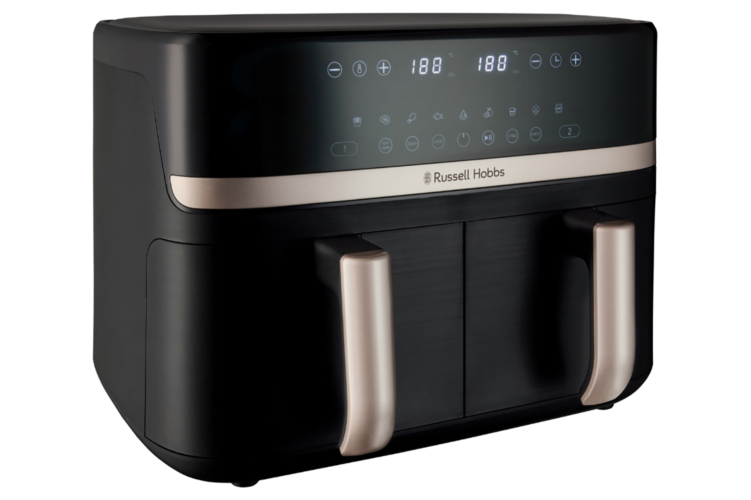 Russell Hobbs 9L Satisfry Dual Basket Air Fryer | 27680 | Black