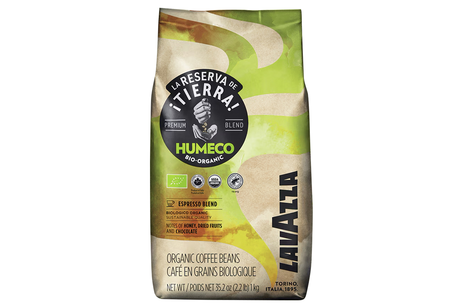 Lavazza La Reserva de Tierra Humeco Bio-Organic Espresso Coffee Beans | 3760