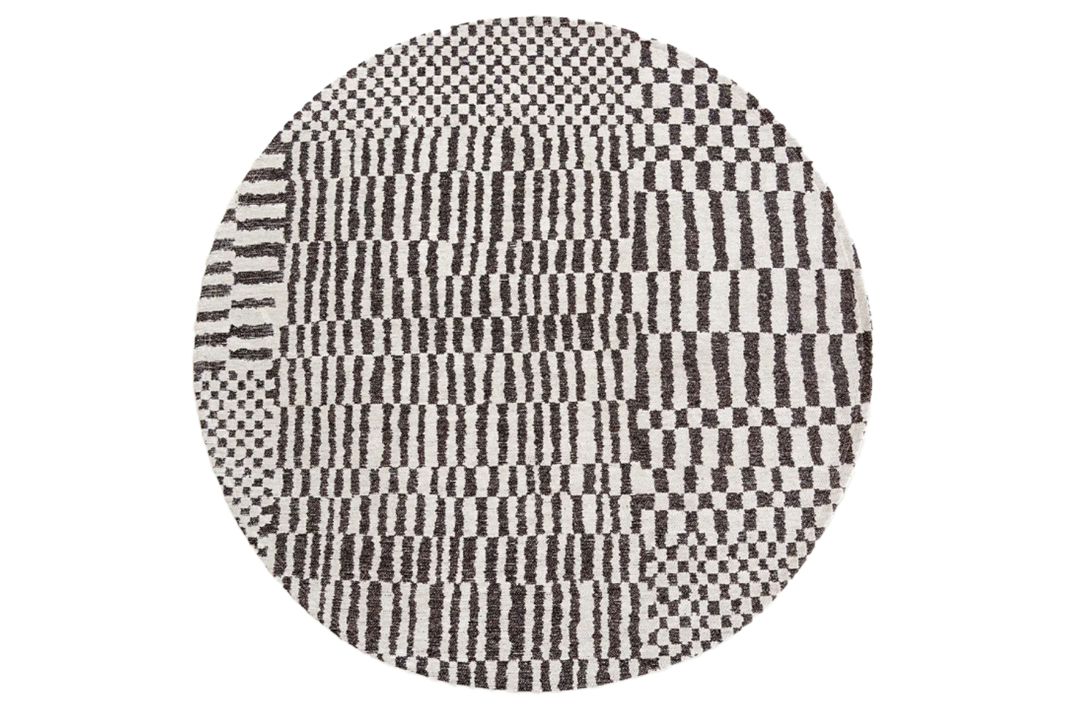 Louis De Poortere | Berber | Indoor Eco Rug | White & Black | 240 x 240 cm