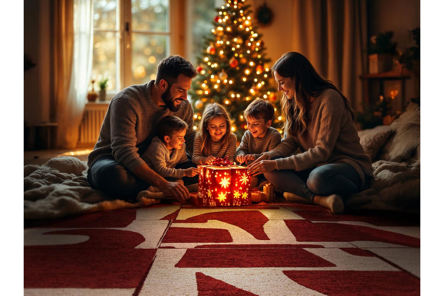 Louis De Poortere | Papercut | Indoor Eco Rug | Red/White | 80 x 150 cm