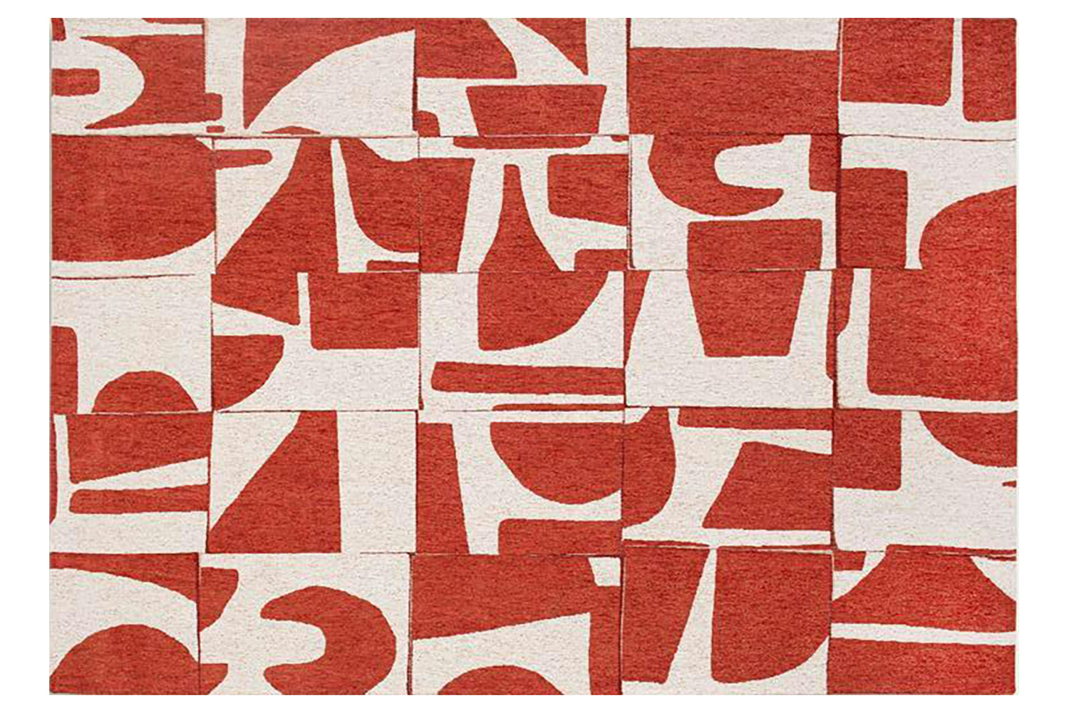 Louis De Poortere | Papercut | Indoor Eco Rug | Red/White | 80 x 150 cm