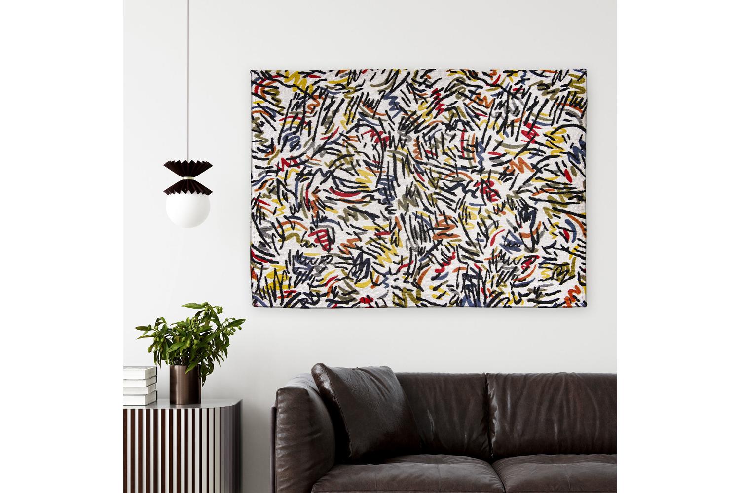 Louis De Poortere | Graffito Street Graph | Indoor Eco Rug | Multicolour | 100 x 140 cm