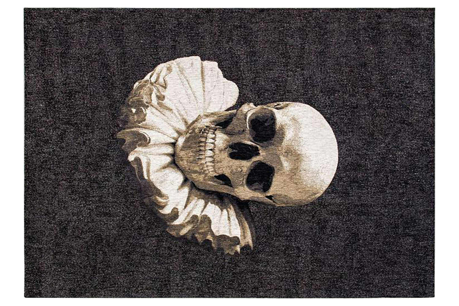 Louis De Poortere | Momento Mori Funny Bones | Indoor Eco Rug | Black | 200 x 280 cm