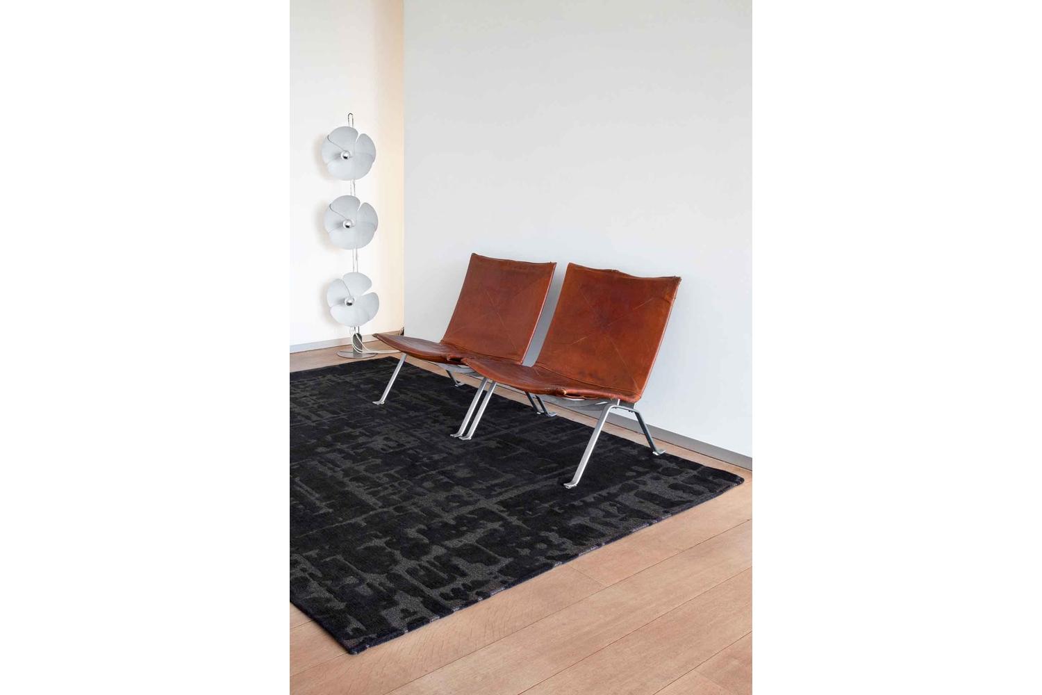 Louis De Poortere | Baoba | Indoor Eco Rug | Black & Beige | 280 x 390 cm