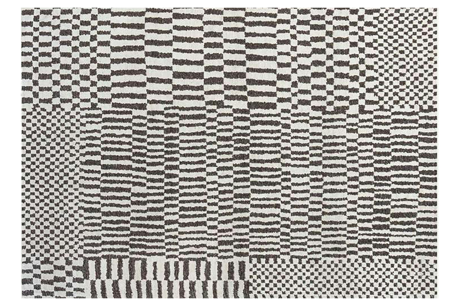 Louis De Poortere | Berber Caidal | Indoor Eco Rug | Black/White | 280 x 390 cm