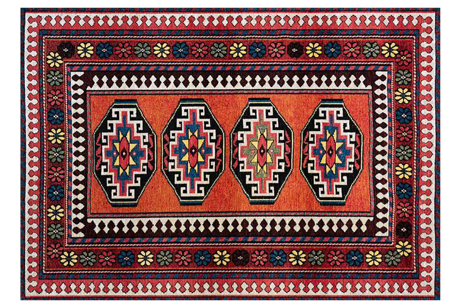 Louis De Poortere | Indoor Eco Rug | Multicolour | 140 x 200 cm
