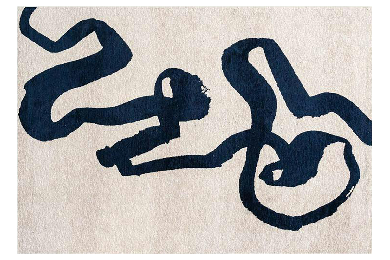 Louis De Poortere | Ribbon Sea | Indoor Eco Rug | Blue/Beige | 200 x 280 cm