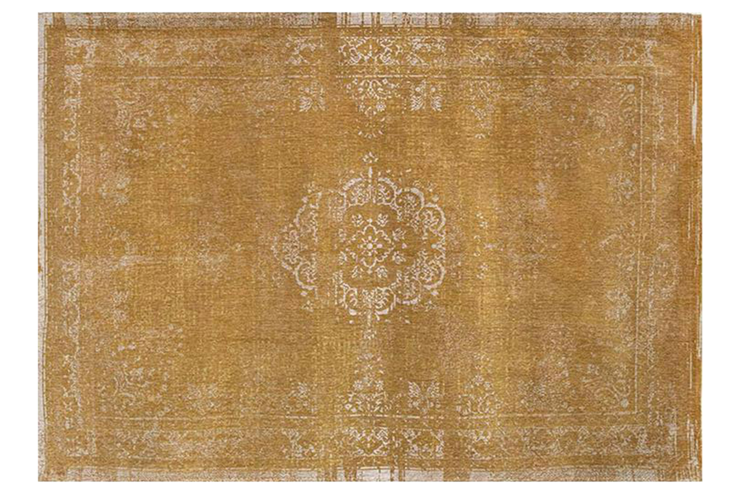 Louis De Poortere | Medallion Spring Moss Eco Rug | Yellow | 280 x 390 cm