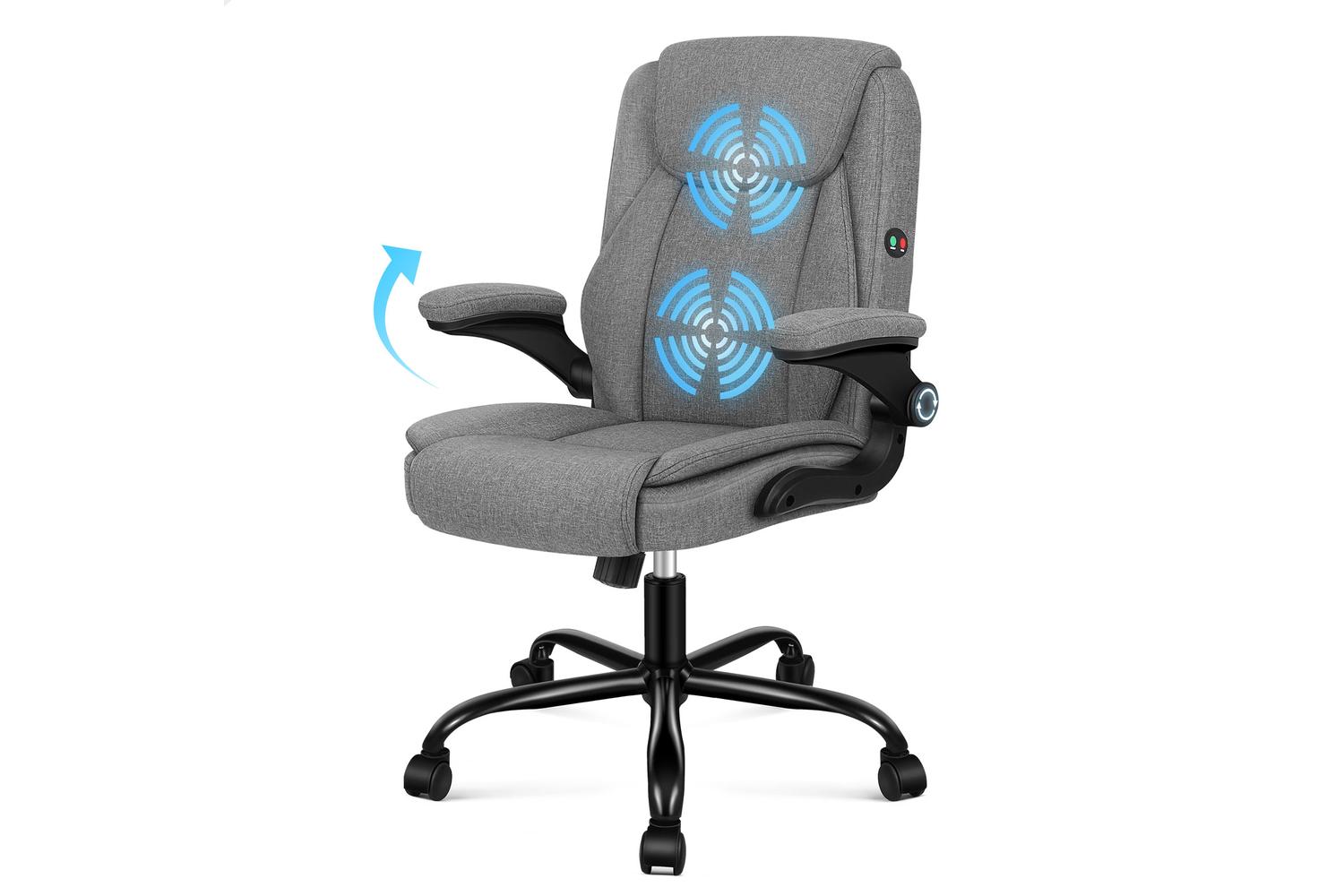 Elfordson Massage Office Chair | Fabric | Grey