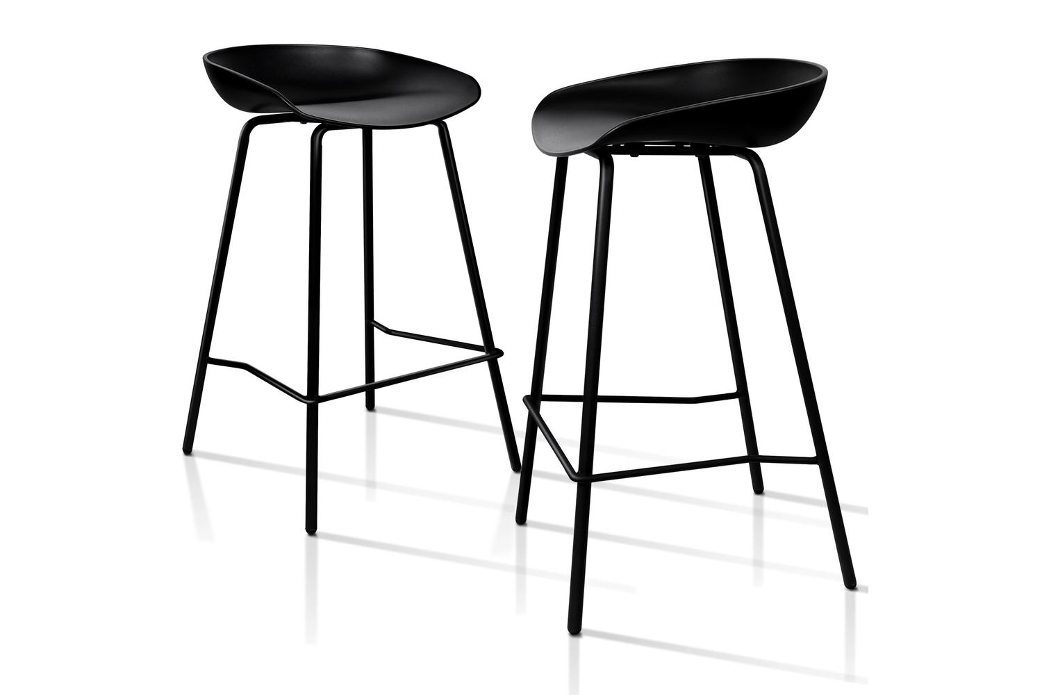 Alfordson Bar Stool | Black | Set of 2