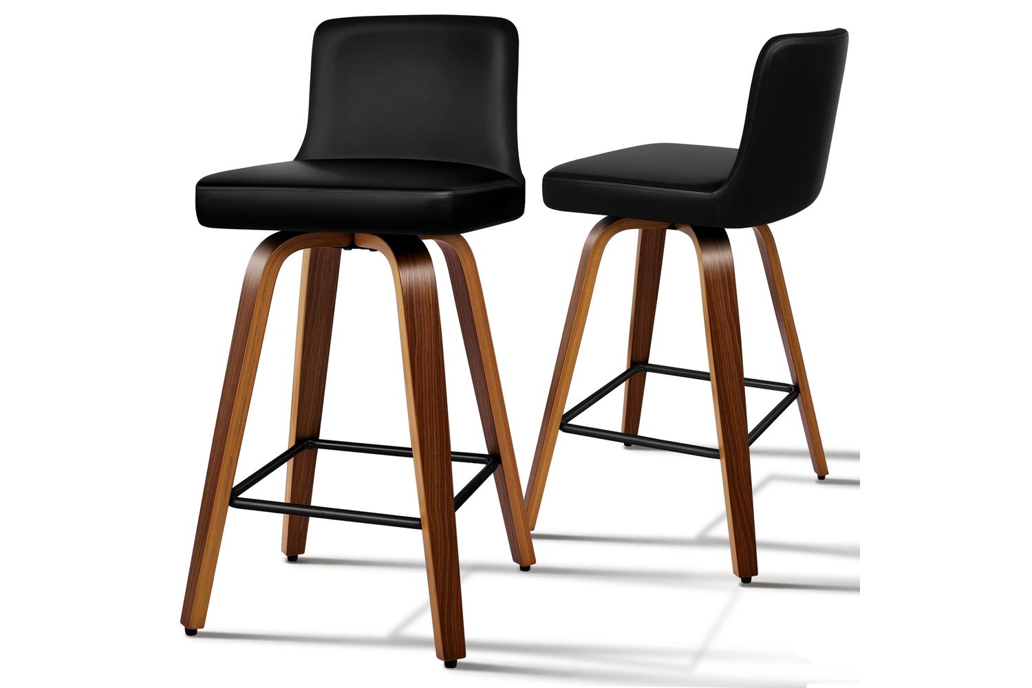Alfordson Bar Stool | Black | Set of 2