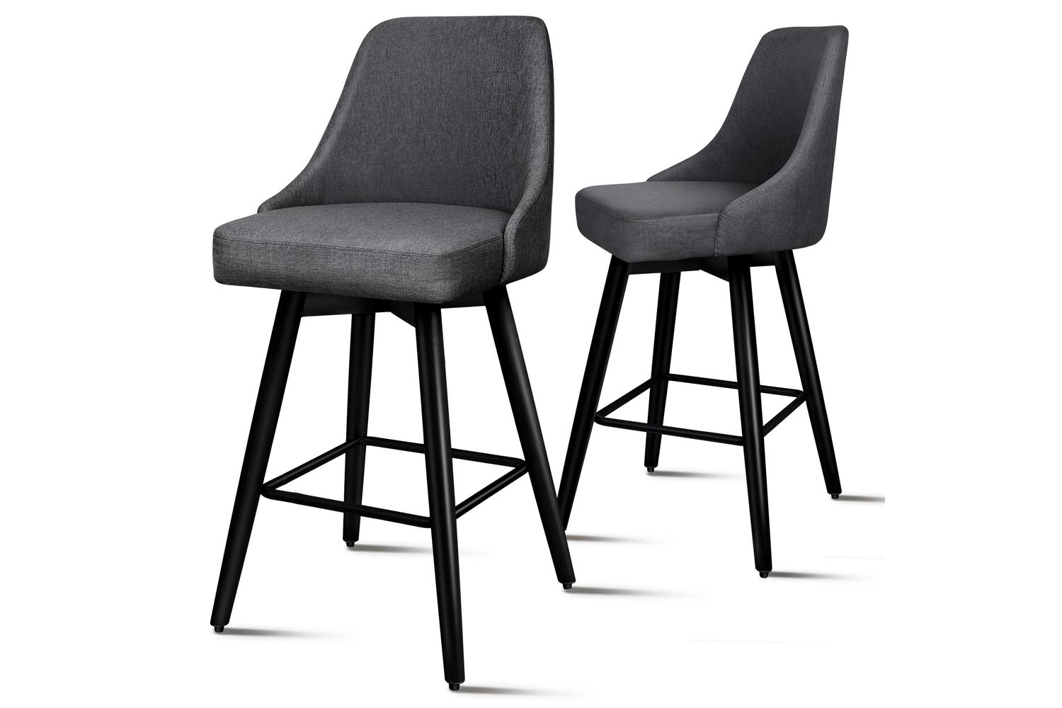 Alfordson Bar Stool | Dark Grey | Set of 2