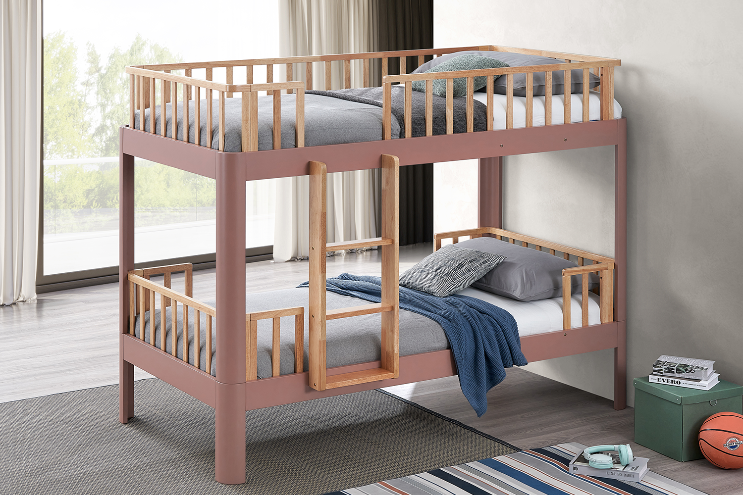 Poppy Bunk Bed | Raspberry