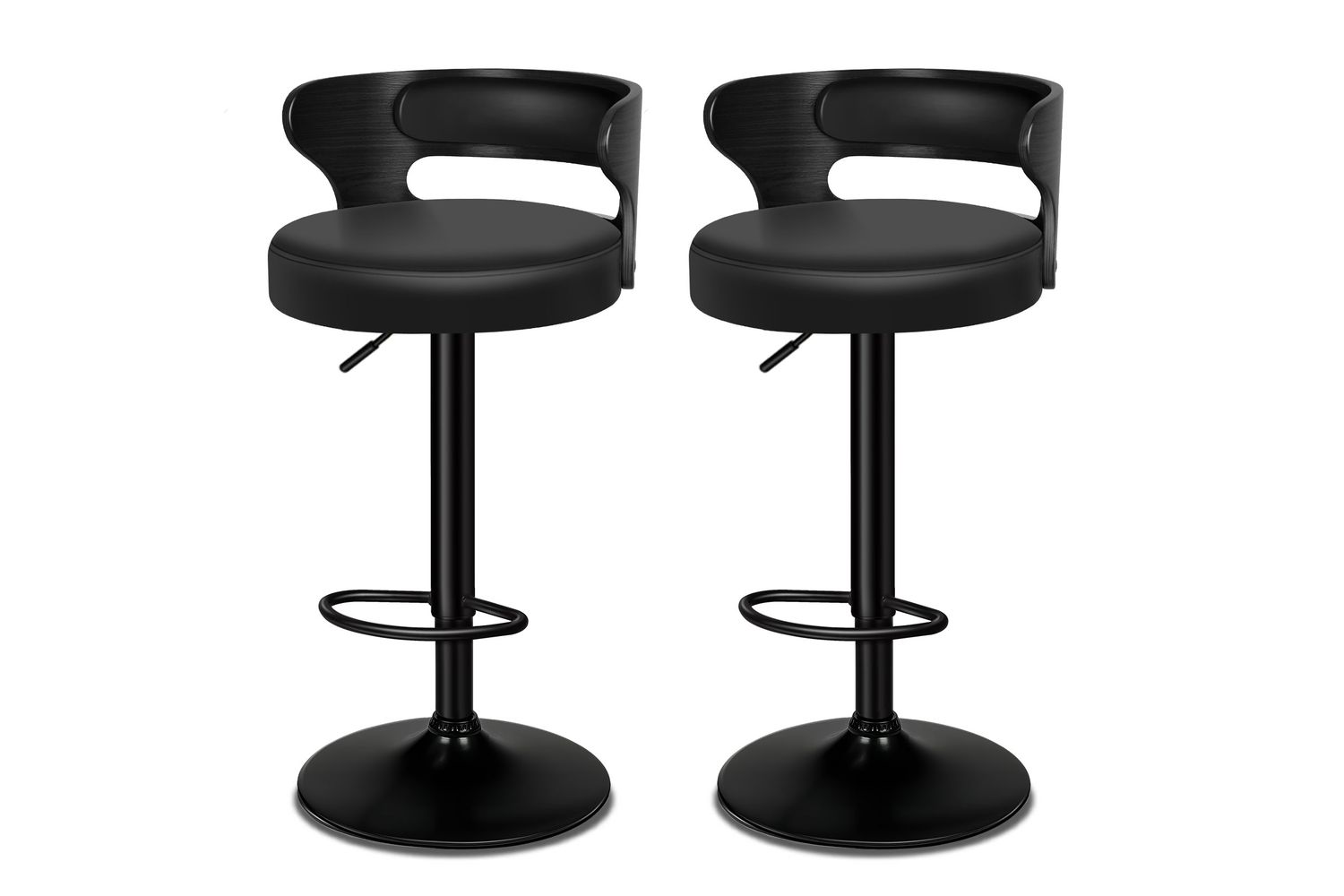 Alfordson Bar Stool | Black | Set of 2