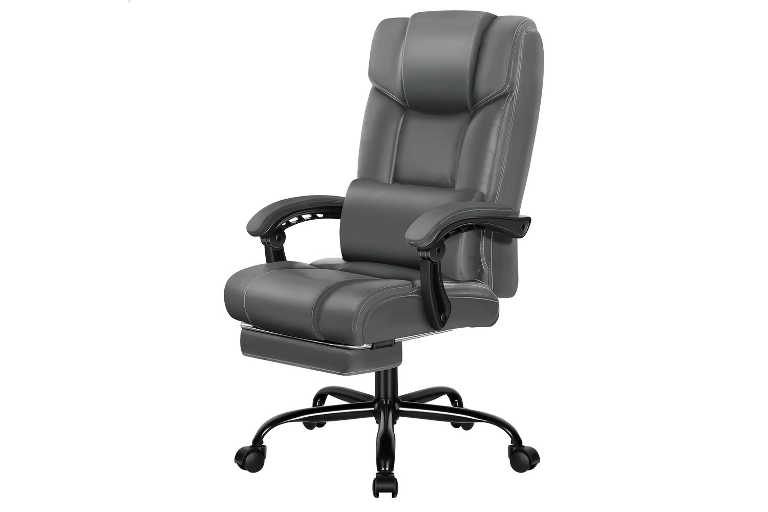 Elfordson Office Chair with Lumbar Cushion | Grey