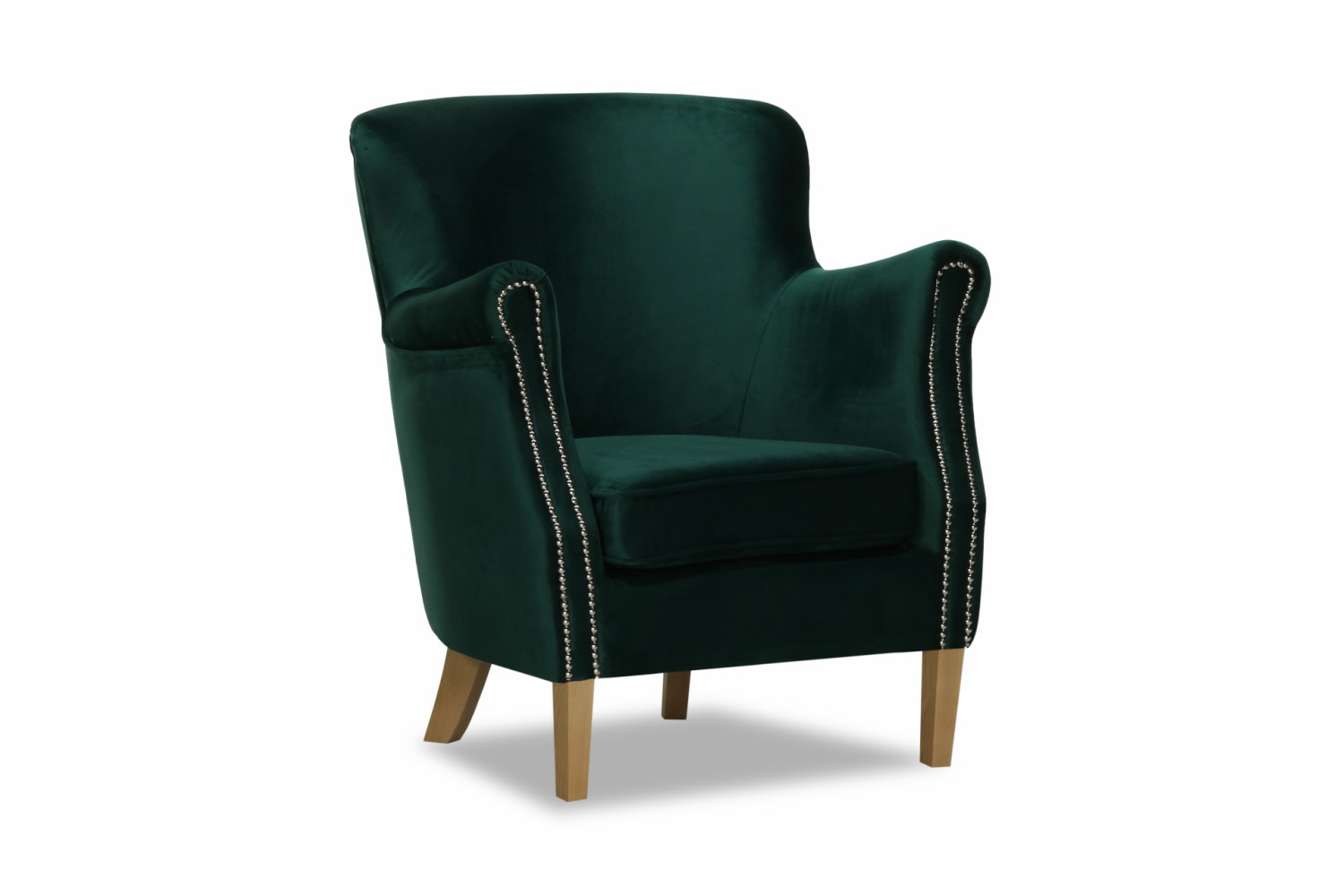 Lincoln Bedroom Chair Arm Velvet Green Ireland