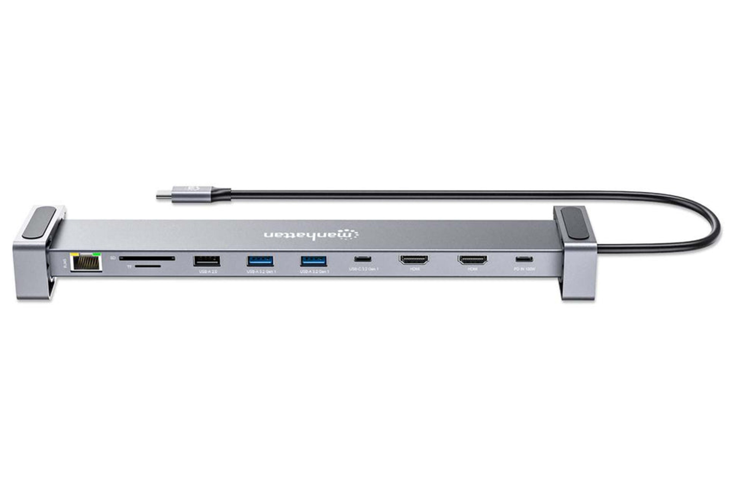 Manhattan USB-C PD 10-in-1 Dual-HDMI Monitor Docking Station