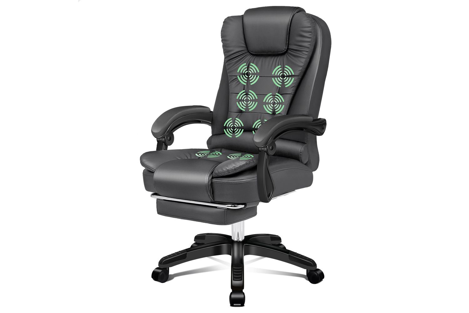 ELFORDSON Massage Office Chair with Heated Seat - Grey