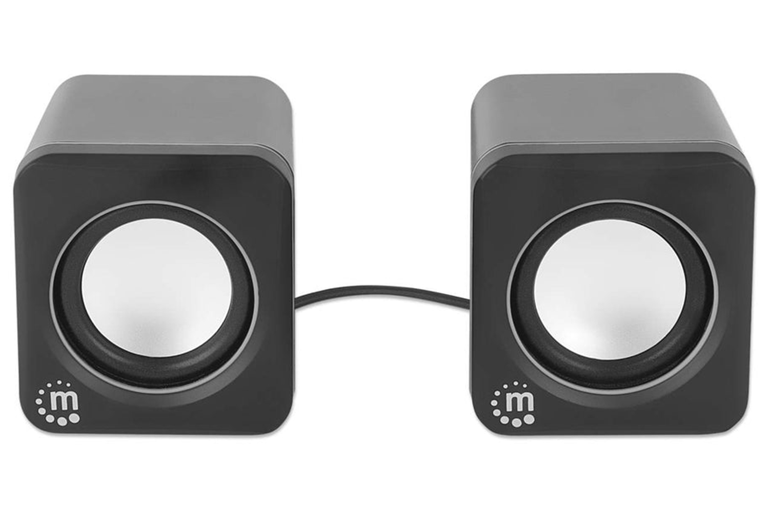 Manhattan 2600 Series Stereo Computer Speakers | Black/Silver
