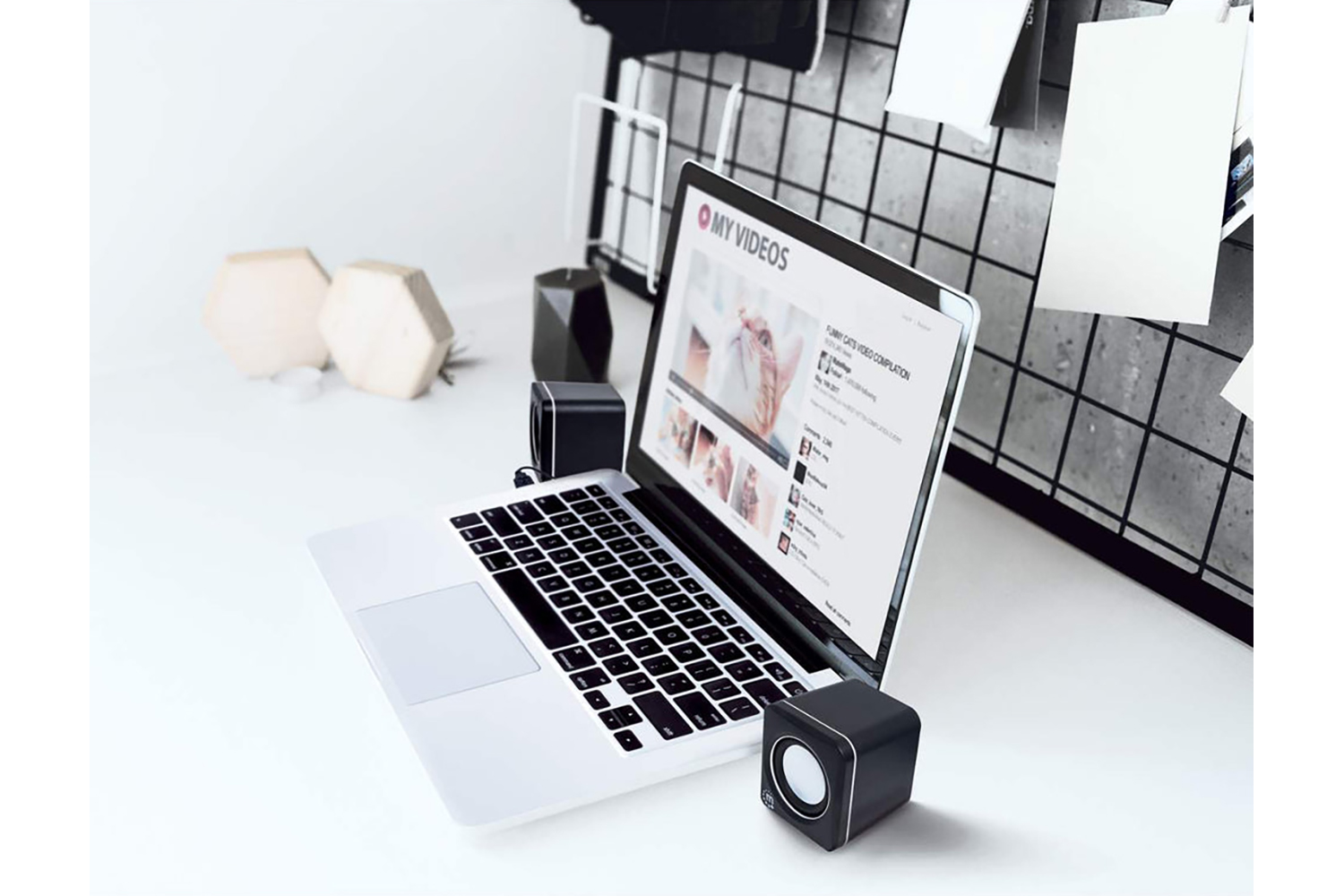 Manhattan 2600 Series Stereo Computer Speakers | Black/Silver