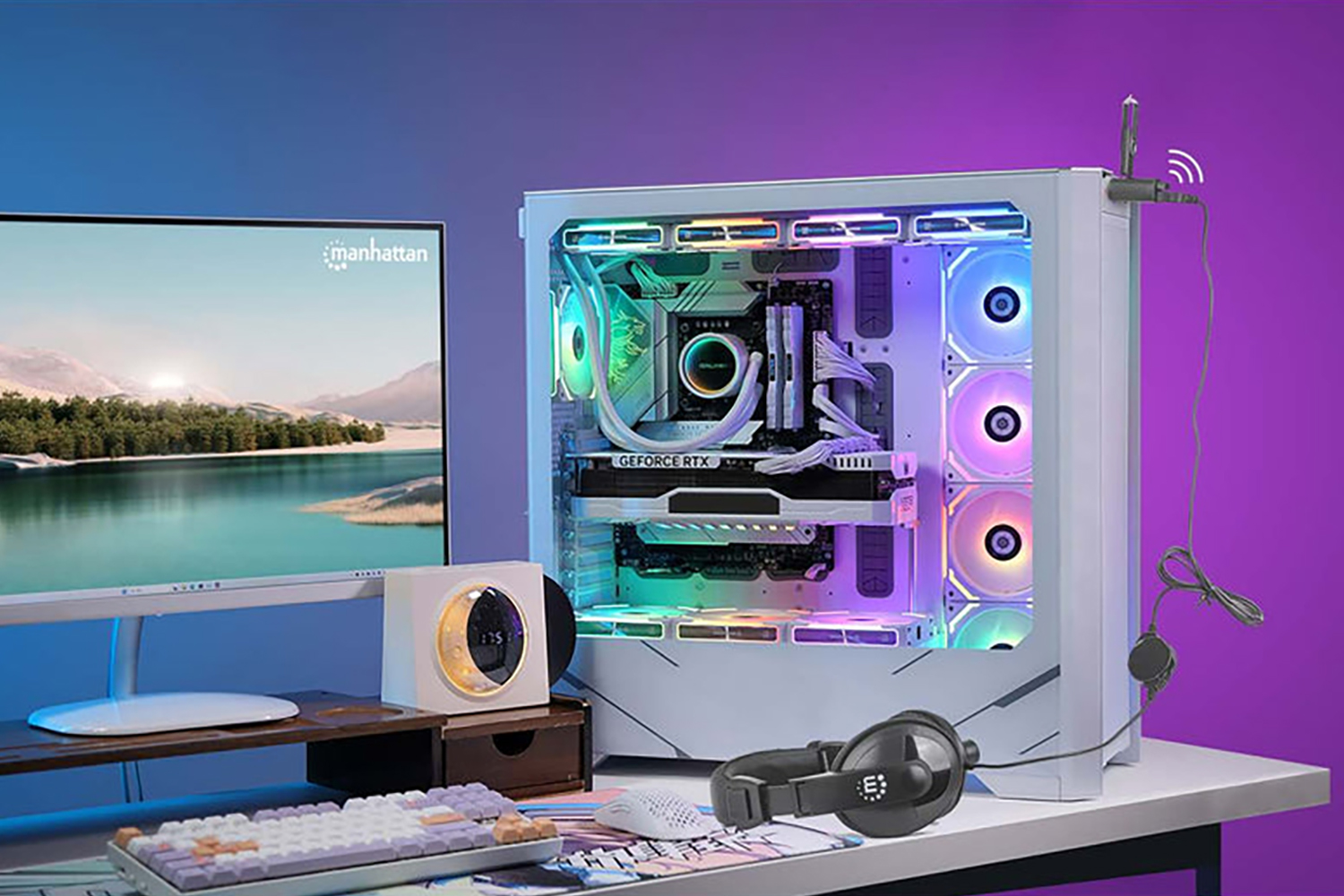 Manhattan 3-Port USB 3.0 / 2.0 Type-C Combo Mini Hub | Black