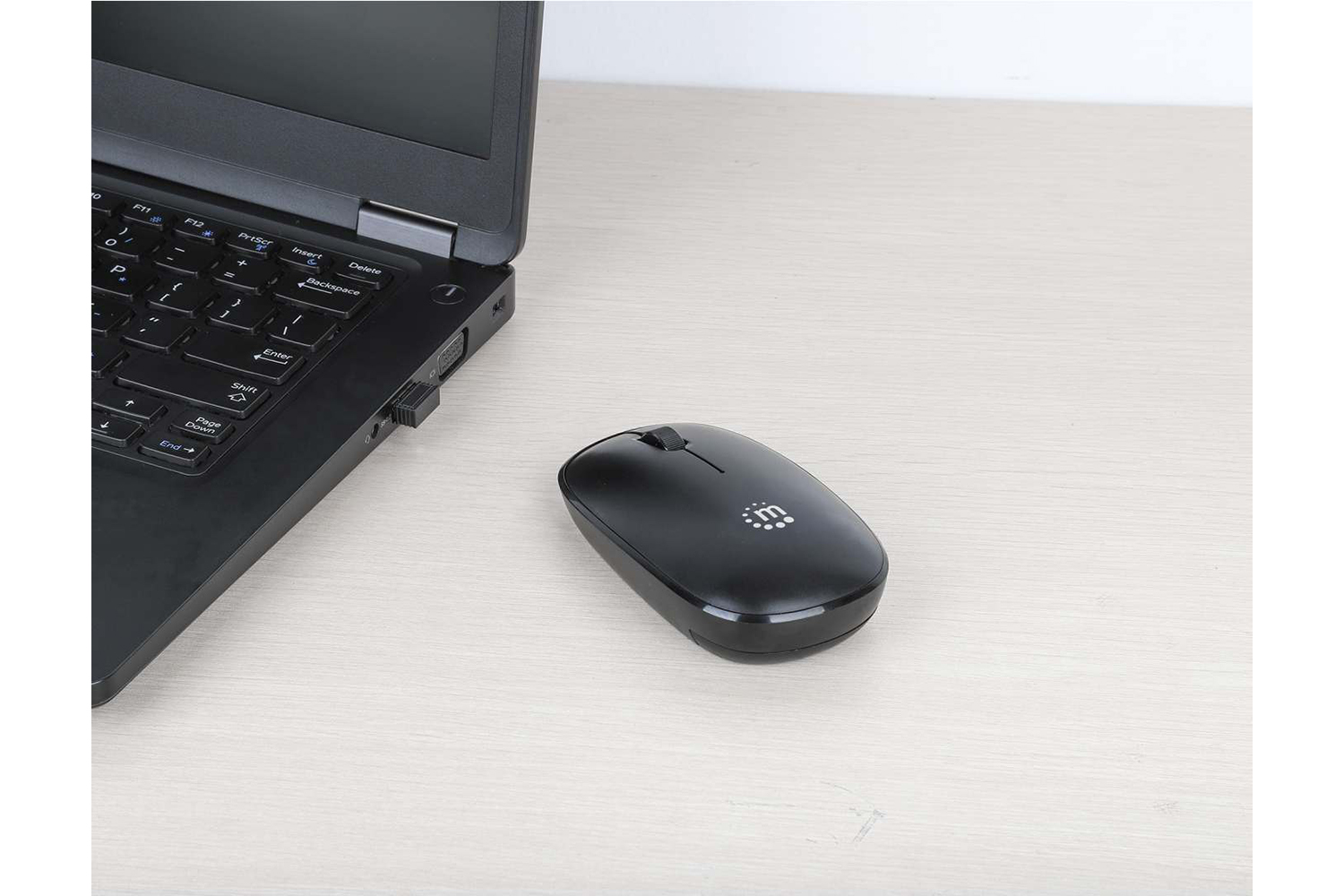 Manhattan Wireless Optical USB Mouse | Black