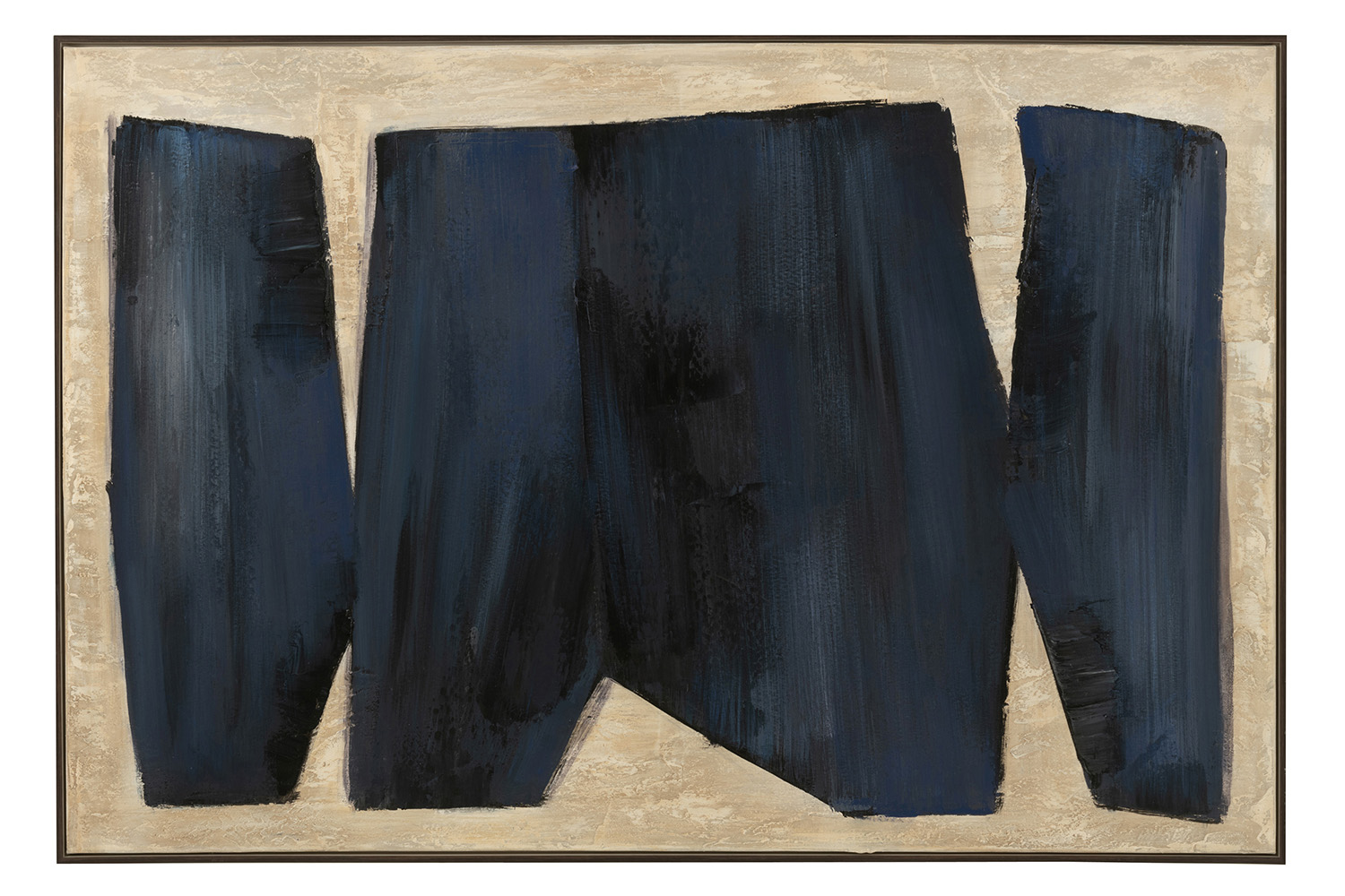 Pog Framed Print Canvas | Black/Beige | 122.5 x 82.5 cm