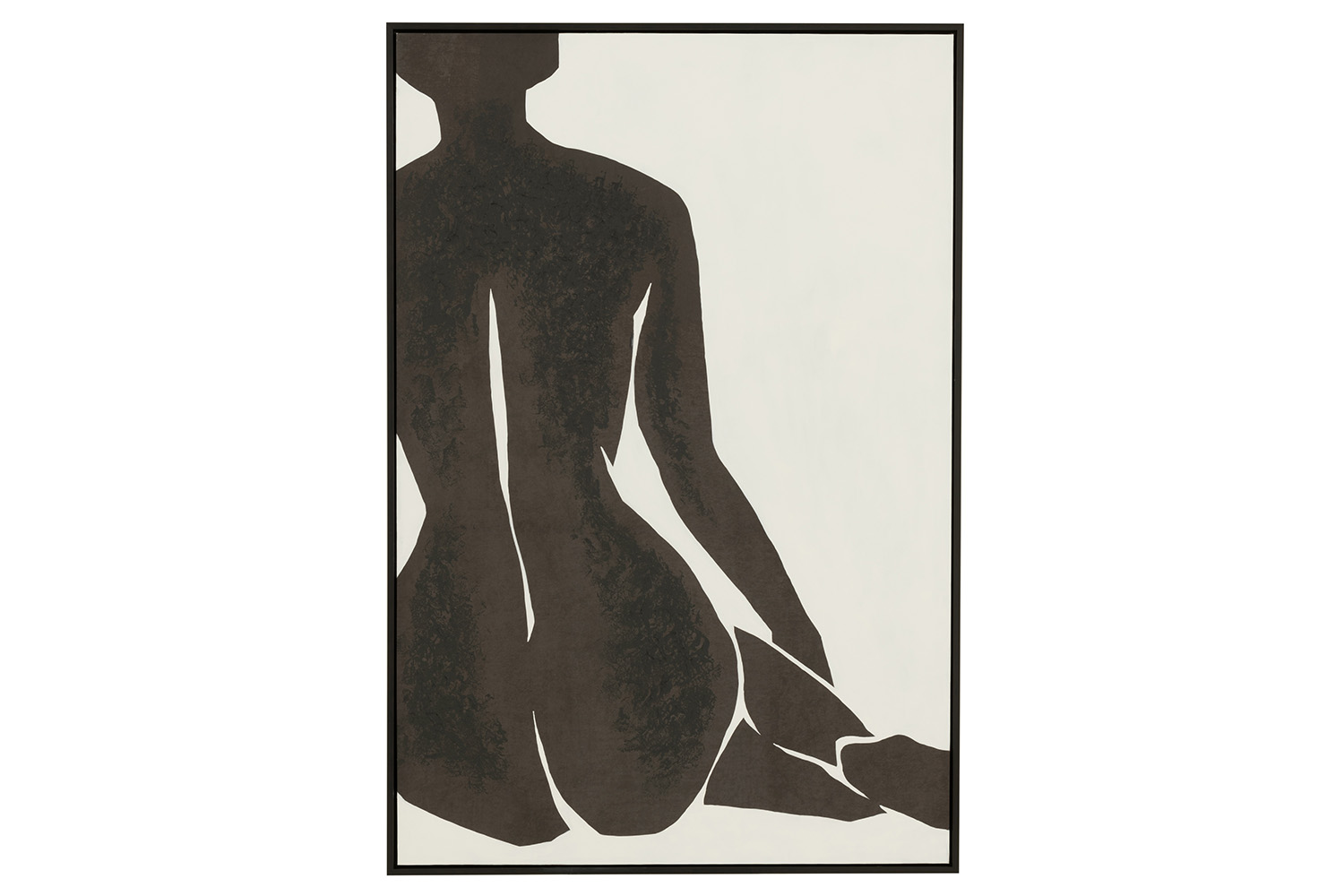 Joy Framed Portrait Print Canvas | Black/White | 123 x 83 cm