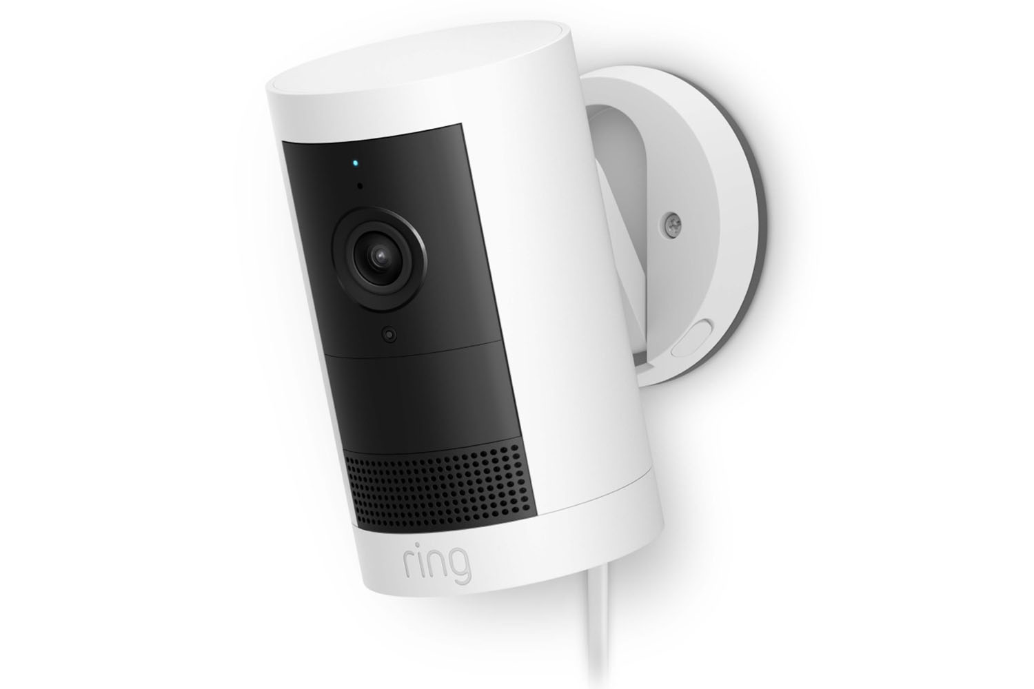 Ring 2K Outdoor Security Cam Plus Plug-In | White