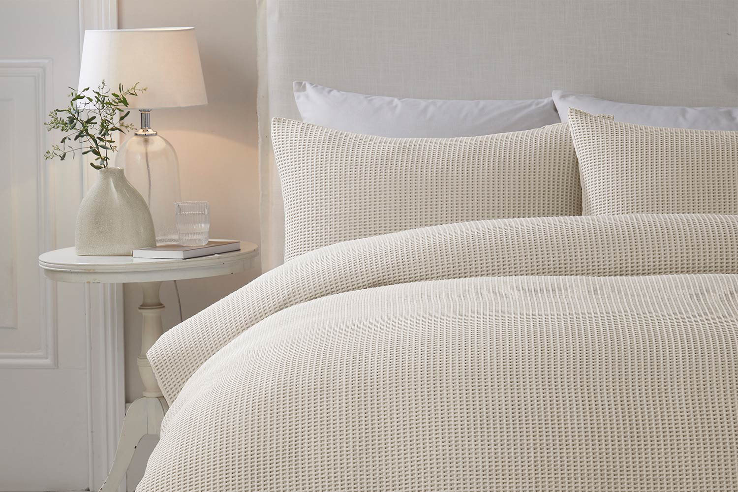 Serene | Lindly Duvet Cover Set | Beige | Super King