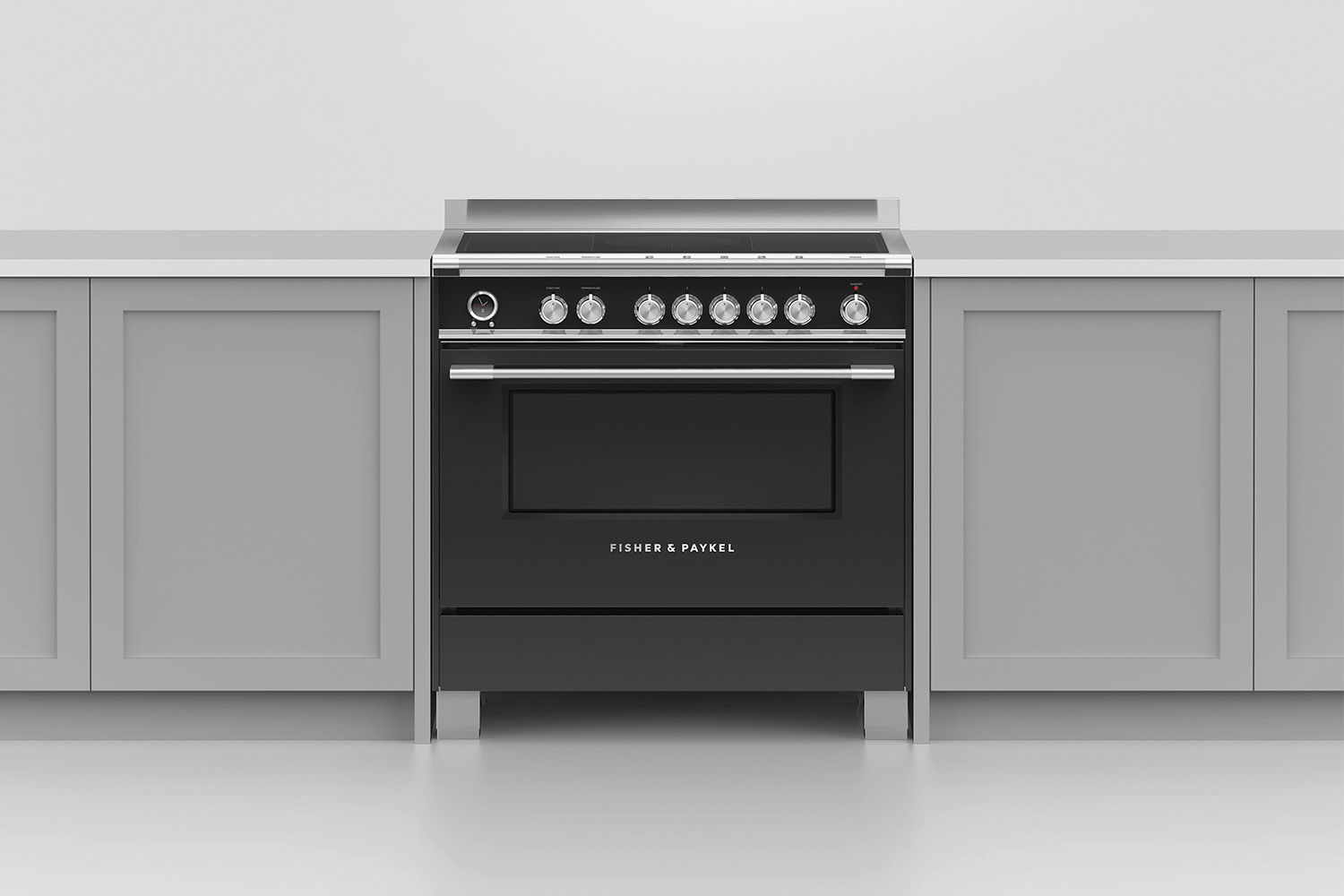 Fisher & Paykel 90cm Induction Range Cooker | OR90SCI6B1 | Black