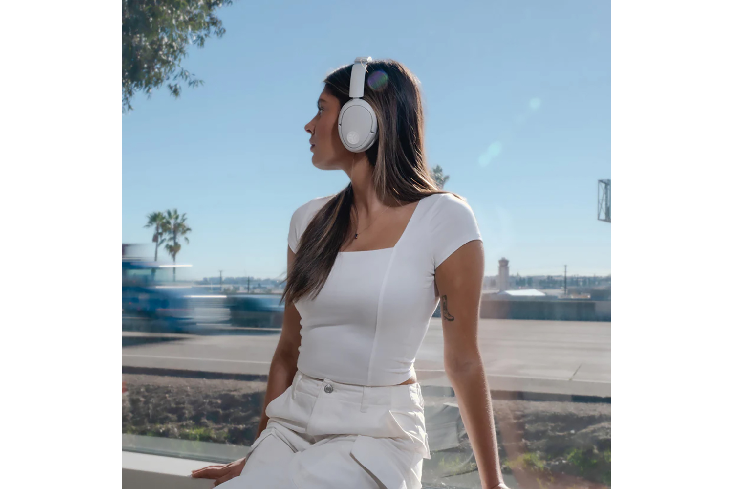 JLab JBuds Lux ANC Wireless Over-ear Headphones | White