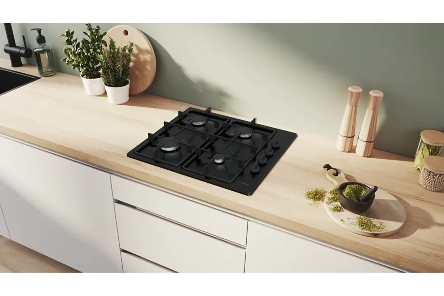 Bosch Series 2 60cm Gas Hob | PBP6B6K60 | Black