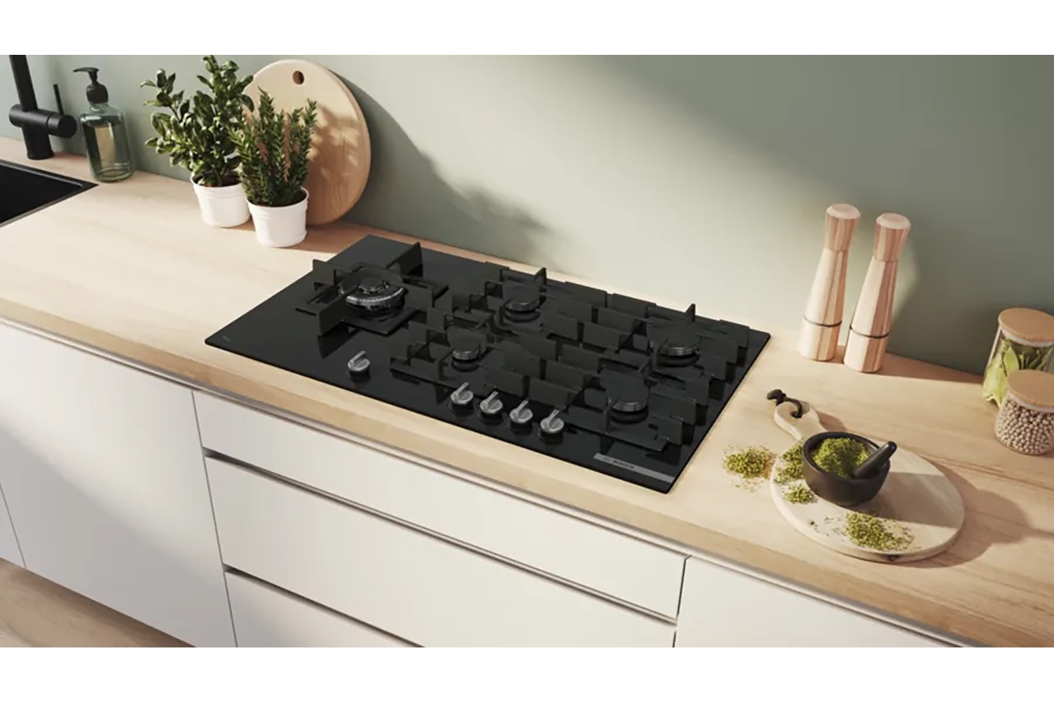 Bosch Series 6 90cm Gas Hob | PPM9A6I40 | Black